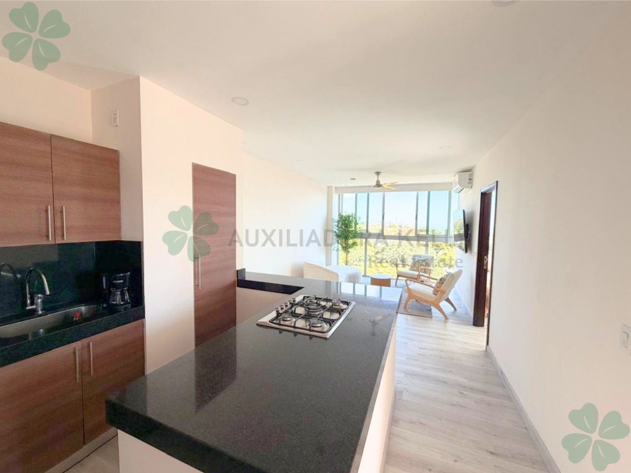 Apartamento amueblado con vista al lago